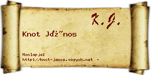 Knot János névjegykártya